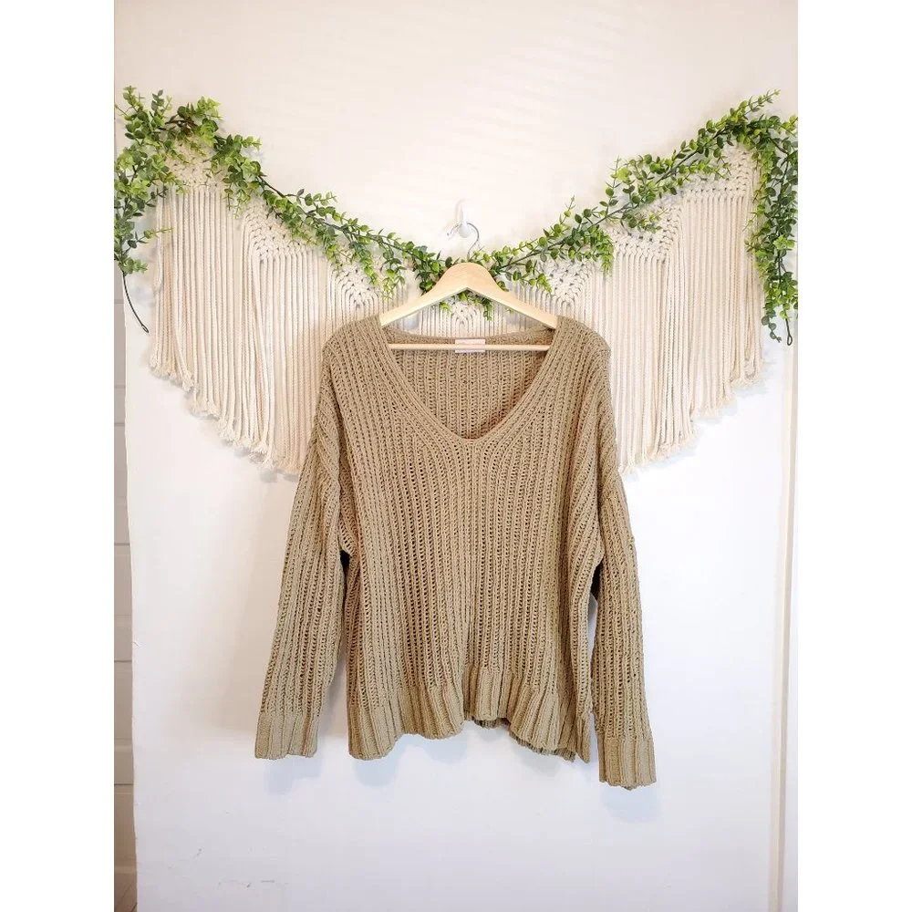 Pink Lily Green Chunky Knit Sweater - Picture 2 of 6